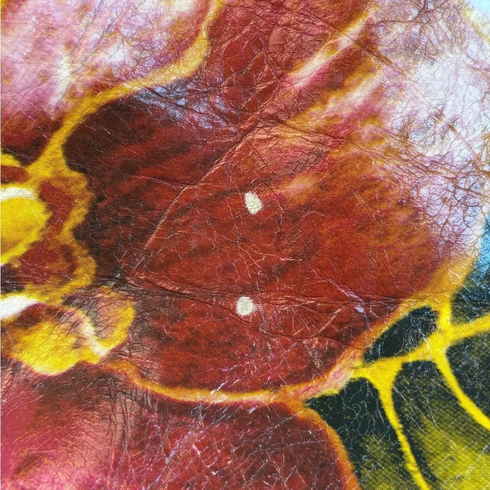 Maurizio Taiuti Genuine Italian‎ Leather “Orchid” Print Large Tote